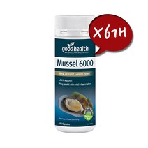 Good Health 뉴질랜드 정품 굿헬스 초록입홍합 6000mg 100캡슐 6개세트