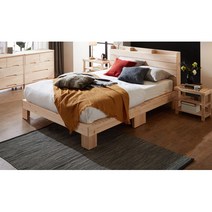 피톤치드홀딩스 편백나무 수납 1000헤드 원목 침대 프레임 Q(매트리스 미포함)