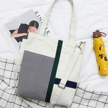 JPLUS 캔버스 천가방 크로스 무지 지퍼 에코백 여성 가방