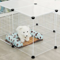 실내 화장실 애견펜스 운동장 안전문 DIY 대형견 철조망 반려견 반려묘 중형견, 블랙 12매+철망 덮개 8매, 측면 싱글 사이즈 45x35 캡 35x35cm