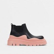 오토바이 부츠 핑크 그린 두꺼운 밑창 여성 데님 부츠 품질 가죽 라운드 토 미드 카프 캐주얼 오토바이, 07 Pink