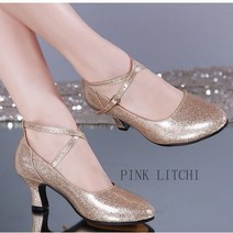 [PINK LITCHI]여성 댄스 슈즈 라틴 댄스화 모던댄스 신발 bb2 zhuo1015, 225, 실버A-3.5CM