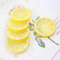 음식모형제작 미니어쳐 음식 소품 과일 플라스틱 레몬 조각 청과 모형 식품 완구 홈 캐비닛 모델 하우스 장식품, 06 옐로20개