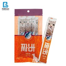 짜먹는 유산균 고양이간식 참치짜바 4x2개 영양균형 무첨가 레토르트 풍미UP 간편급여