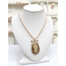 로뎀 Eleganc Premium 까메오 목걸이(브라운)(RD22100244)