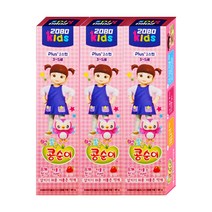 2080 키즈 치약 75g 2스텝 (콩순이) 딸기향 유아치약, 3개