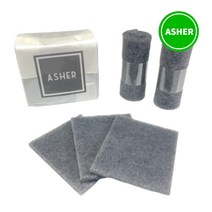 무흠집 수세미 10P 12x16 소프트 노스크레치 국내생산, 그레이, 100개