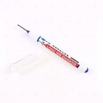 깊은 틈새 구멍 구석 표시 표기 마킹 펜 마커 마카 금속 유리 공예 절단 작업 얇은 가는 긴심 세심 펜 매직 싸인펜 블루