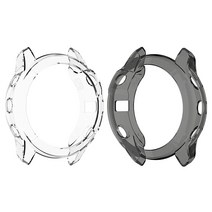RuenTech 가민 피닉스 6X/6X 프로/피닉스 6X 사파이어 케이스 보호 TPU 프레임 스마트 워치용 (블랙 & 투명)