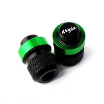 가와사키 닌자 250 300 400 650 1000SX ZX6R ZX10R ZX14R 바이크 오토바이 액세서리 CNC 알루미늄 휠 타이어 밸브 캡 커버, [01] Green