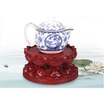 마켓어스 불상 불교용품 장식대 도자기 부처상 가정용 법당 연꽃, 홍화배연꽃받침-13호