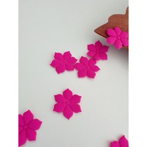 [그레이스샵]부자재 수공예 한복악세사리 만들기 부자재 진핑크 3.4cm 꽃 15pcs (주문수량1=15개)