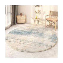 북유럽 스타일 거실 침실 장식 가벼운 럭셔리 플러시 카펫 넓은 공간 라운드 추상 바닥 매트 라운지 러그 114672, 250x250CM, M