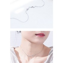 KORELAN925 실버 심장 박동 목걸이 여자 쇄골 체인 심플하다 기질 펜던트 액세서리 여름 쇼트 스타일