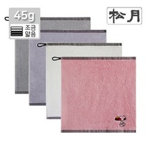 스누피 블럭 블랙 핸드 고리 타올 수건 타월 순면 코튼 캐릭터 핸드타올 어린이집 유치원 개인 손수건, 아이보리