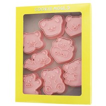 Mian Xiao Xin 비스킷 몰드 DIY 3D 입체 홈베이킹 도구 아이싱 쿠키스탬프 8종 세트, 곰돌이, 1개