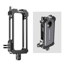 Insta360 인스타360 X3 전용 멀티 프레임 메탈 케이지 액션캠 보호 마이크 조명 삼각대 설치, 메탈 멀티 프레임+강화유리필름(2매)