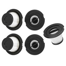 AFBEST Dibea C17 T6 T1 무선 스틱 진공 청소기 부품 용 5Pcs 교체 Hepa 필터, 검정, 흰색