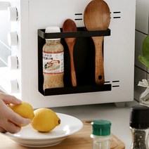 이케아 냉장고자석선반 냉장고사이드선반 마그네틱 정리선반 현관문 부착 선반 양념정리 소스정리, 세로형, 블랙
