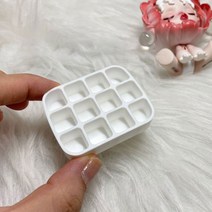 미니팔레트빈12 그리드 미니 수채화 상자 휴대용 팔레트 여행 그림 스케치 보습 페인트 미술 용품, 01 1.6mlx12cells