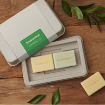 천연 주방 비누 CP 숙성 친환경 1종 고체 설거지바 2개 세트, 옐로우+그린