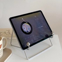 주디앤 휴대용 독서대 태블릿 아이패드 스탠드 거치대, 실버