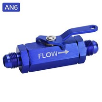 블로우오프밸브 엔진 튜닝 부품 무료 배송-AN6 AN8 AN10 알루미늄 인라인 연료 필터 차단 밸브 피팅 w/케이, 02 AN6 BLUE