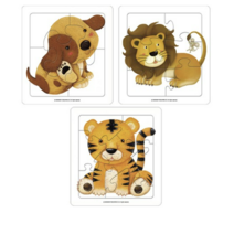 새샘 호랑이 사자 강아지 판퍼즐 3종 세트, 2세트, 5피스, 6피스, 7피스
