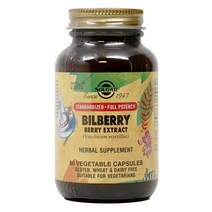 솔가 빌베리 베리 추출물 60정 (베지캡슐) Solgar Bilberry Berry Extract 60Vcaps, 1개