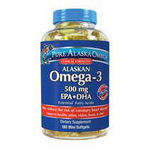 Pure Alaska 퓨어알라스카 오메가3 500mg EPA DHA 180미니캡슐, 1개, 1, 180정