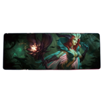 롤 LOL 디자인 마우스 패드 79종 시리즈 리그 오브 레전드 장패드 3mm 두께, 800x300mm + 3mm개, 연한 갈색 마법