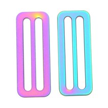 4x스쿠버 다이빙 하네스 5cm 무게 벨트 키퍼 슬라이더 슬라이드 버클 60x22mm, 티타늄 합금, 다색