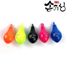 케이엔 5색 물방울 야광 봉돌 구멍 추 문어 쭈꾸미 갑오징어 채비 낚시 바다 선상, 12호, 1개