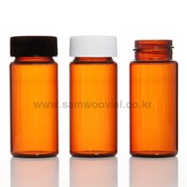 스크류캡바이알(갈색)20ml(28x57), 흰색, 테프론라이너
