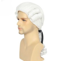 오페라 가발 남자 웨이블 롤 머리 연극 분장 연주 피아니스트, 상세 페이지 참고, 4.짙은 회색