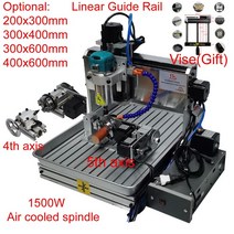 목공라우터 5 축 CNC 6040 목재 라우터 1500W 4 금속 밀링 알루미늄 조각 기계 3040 PCB 조각사 물 탱크 포함, only control box, 400x600x100MM, 110V US Plug, only control box