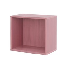 에이치엔하나 공간박스 1단 책장 칼라박스 미니책장 수납형서랍, 공간1단(진달래)
