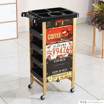 라오농 미용실 츄레이 카트 다용도 트레이 트롤리 가위 정리대 보조바구니 미용 피부샵 추레이, 4단 골드 7 + 조립식 + 48x31x80cm