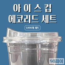 [바우에코팩] 투명테이크아웃컵 플라스틱컵 아이스커피컵 PET컵 일회용컵 에코뚜껑세트 에코리드세트 PET컵세트, 선택3. 20oz 에코리드 세트