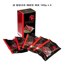 궁 쇠고기 육포 시리즈 100g x 5 고단백영양 캠핑간식 전통방식 홍두깨살, 매운맛100g x 5