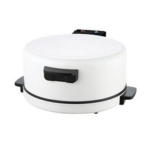 가정용 반죽기 카페 거품기 휘핑기 제빵기 1800w 아랍어 피자 메이커 빵 만드는 기계 토스터 스테이크 기계 전기 피자 베이킹 팬, 하얀, 우리를