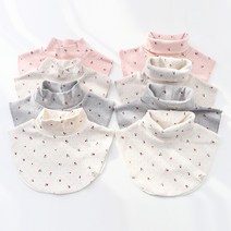 제이크라운 유아동 키즈 도트 꽃무늬 페이크 목폴라 넥케이프