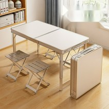 노점 매대 행사 이동식 접이식 판매대 예쁜 가판대 화이트 접이식 편한 야시장 플리마켓 의자 테이블, 튜브]100cm그린+의자4개