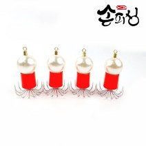 손피싱 연질바늘 12발 쭈꾸미볼 진주 쭈꾸미 애자 40g 50g 60g 70g 쭈꾸미 문어 갑오징어 채비 낚시, 그린야광 60g(원통포장)