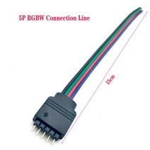 전선 커넥터 단자 접지선 와이어 5Pcs 4Pin 5Pin LED 케이블 남성 여성 어댑터 5050 3528 SMD RGB RGBW led 스트립 라이트 컨트롤러, [03] 5pin  male, [01] 5pcs