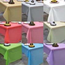 비닐 식탁복 일회용 테이블보 파티 용품, 오렌지