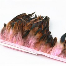 닭 수탉 꼬리 깃털 리본 5 미터 10-15CM 스트립 원피스 스커트 의류 웨딩 장식 만들기, [03] Pink