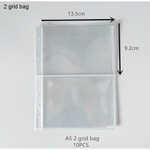 세로책꽂이 책꽂이 책정리A5 윤기 나는 바인더 사진 수집 도서 젤리 컬러 저널 본드 노트 의제 주최자 플래, 10 1 Grid Bag 10pcs