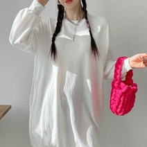 셀러허브 여성패션 [VY] 여자 박시핏 튜닉 시보리 벌룬 미니원피스