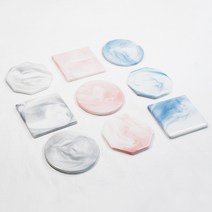 대리석 코스터 마블 씰링 받침대 실링 왁스 황동 인장 도장 스탬프 스티커 제작 만들기, 사각, 블루